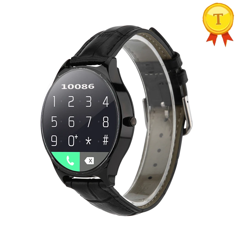 black leather Смарт-часы с bluetooth и функцией вызова, часы-телефон, Android ios, воспроизведение музыки, 1 Гб памяти, фитнес-браслет, водонепроницаемые спортивные умные часы для здоровья - Цвет: black leather