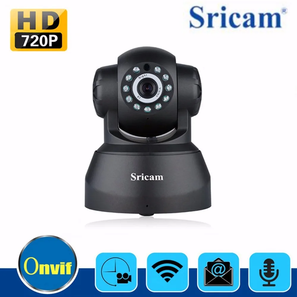 

Sricam SP012 IP Camera WIFI 720P Pan Tilt Indoor Security Surveillance Onvif P2P Phone Remote 1.0MP Wireless Video Surveillance