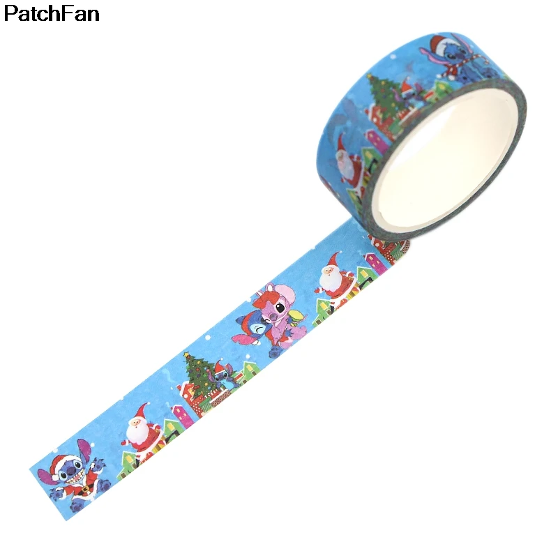 Patchfan стежок мультфильм DIY Скрапбукинг липкий клей Васи бумага маскирующая лента печатные узоры наклейки A2682