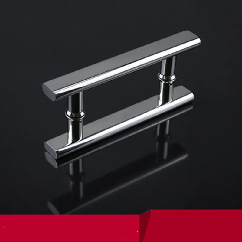 

304 stainless steel square tube paired handle shower room store office glass door square double-sided handle(D-47)Free shipping