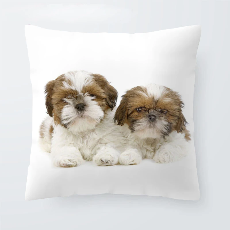 Милая популярная наволочка для собаки с животными Beagle Shih Tzu Dog Бостон-терьер декоративная наволочка для гостиной подушка для кошки кролик подушка