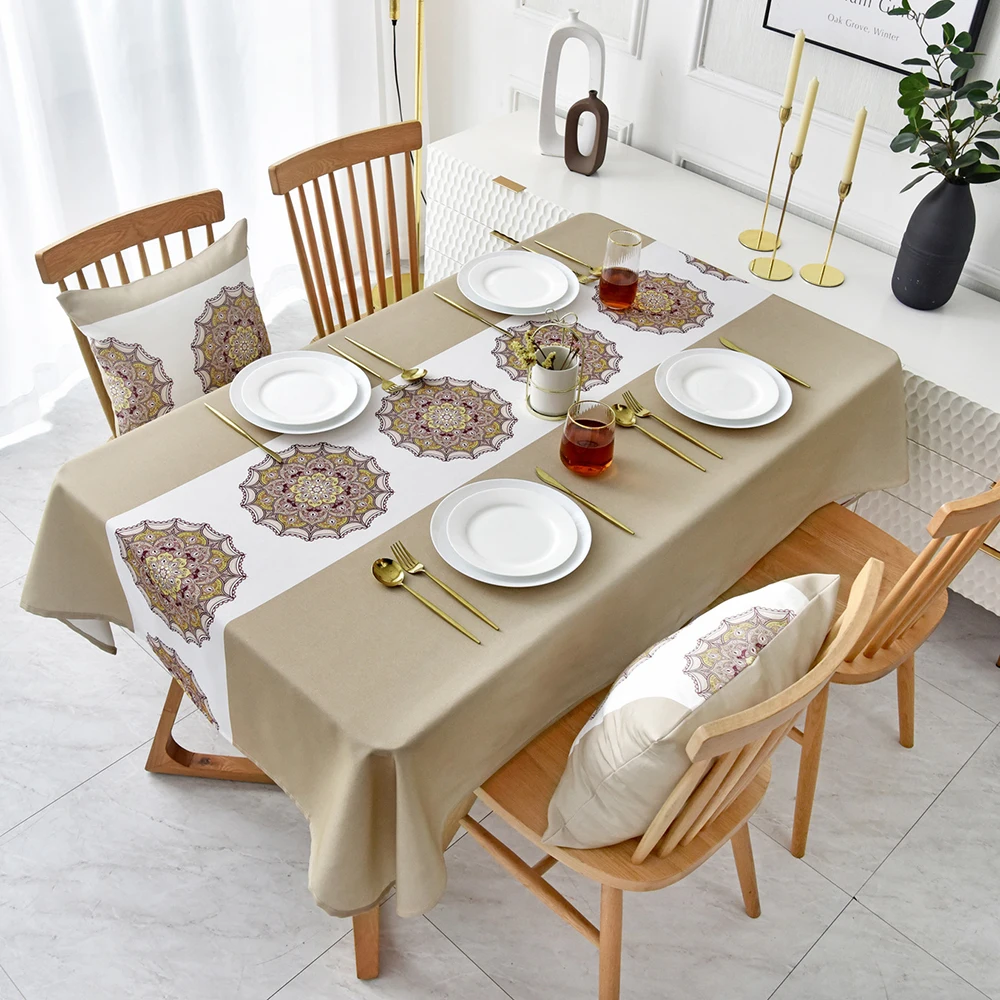 

Nordic linen tablecloth waterproof, oil-proof and scald-proof tablecloth rectangular tablecloth tea table cloth table mat