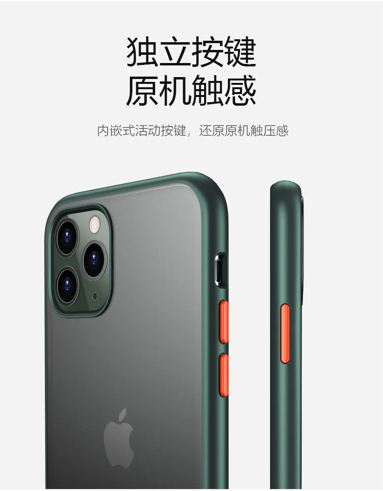 10 шт./партия для iphone 11 Pro гибридный поликарбонатный+ ТПУ Матовая крышка корпуса для iphone 11 для iphone 11 Pro Max