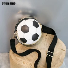 Unua amo, Футбольная форма, сумки для женщин, цепь, сумка, сумки, женская сумка, круглая, креативная, забавная, Balsa Feminina