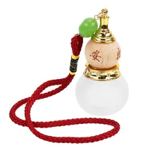 LEEPEE форма тыквы пустая стеклянная бутылка автомобильный ароматизатор бутылка для распылитель эфирных масел освежитель воздуха подвеска Бутылка