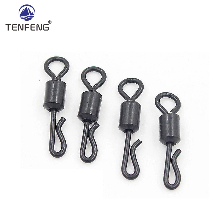 

Q-Shaped Matt Black Color For Carp Fishing Quick Change Swivel Connector Outdoor Action Fishing Tackle Accessor Pesca
