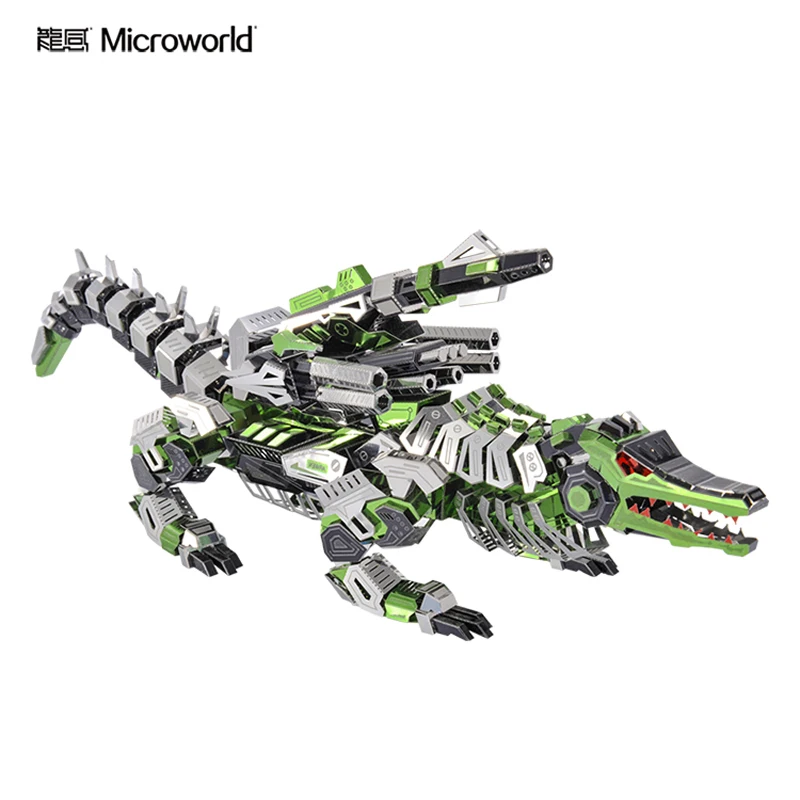 Microworld 3D металлическая головоломка Maesh Gavial модель наборы DIY лазерная резка модель головоломка подарок для взрослых Развивающие игрушки Настольный Декор