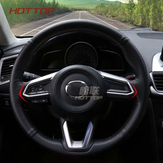 Для Mazda CX-5 CX5 CX 5 KF 2nd Gen декоративная накладка на руль, наклейки для автомобиля из АБС-пластика