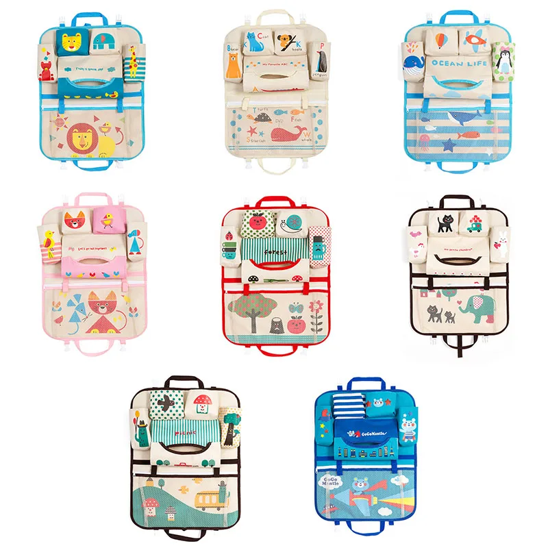 

Car Cartoon Cute Back Seat Storage Hang Bag Organizer Stowing Tidying Baby Kids Sundry Specially Automobile Interior Accessories
