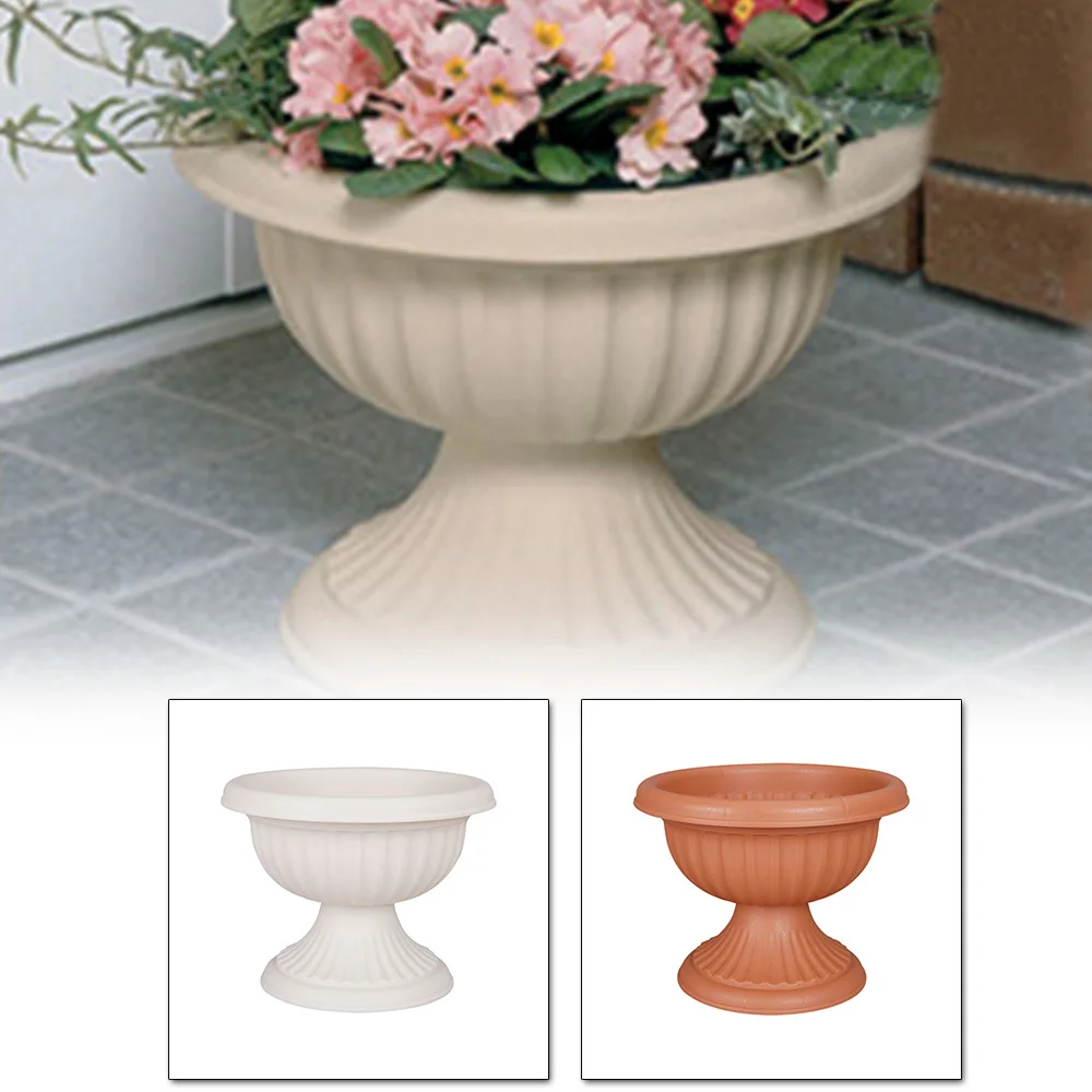 Top Selling 1 PC Imitation Wine Glass Flowerpot Brown / Light Beige 4.7L Corrosion Resistant Breathable Drainage Hole Design