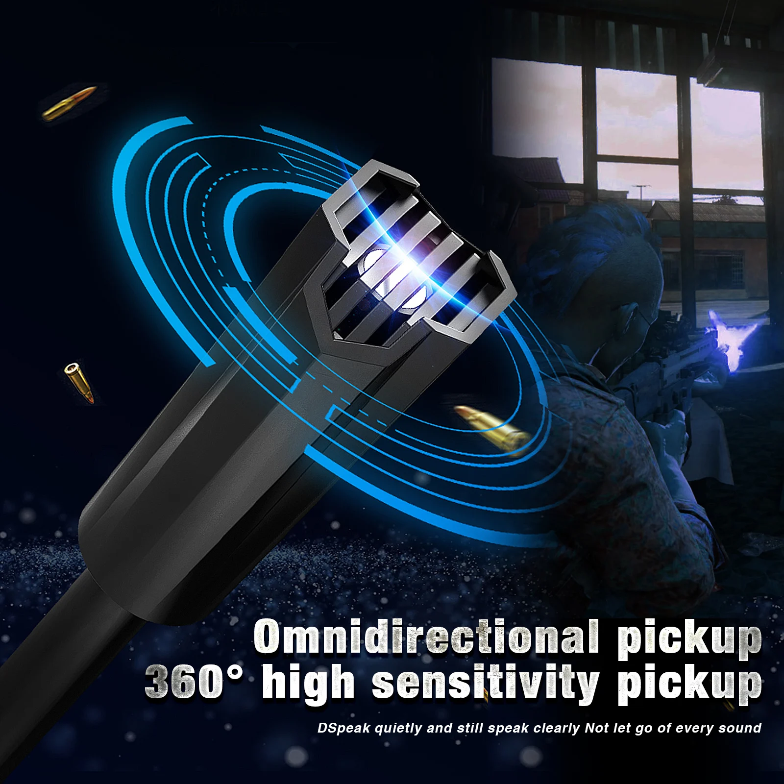 USB микрофон для компьютера 360 ° всенаправленный с RGB подсветкой подключи и работай