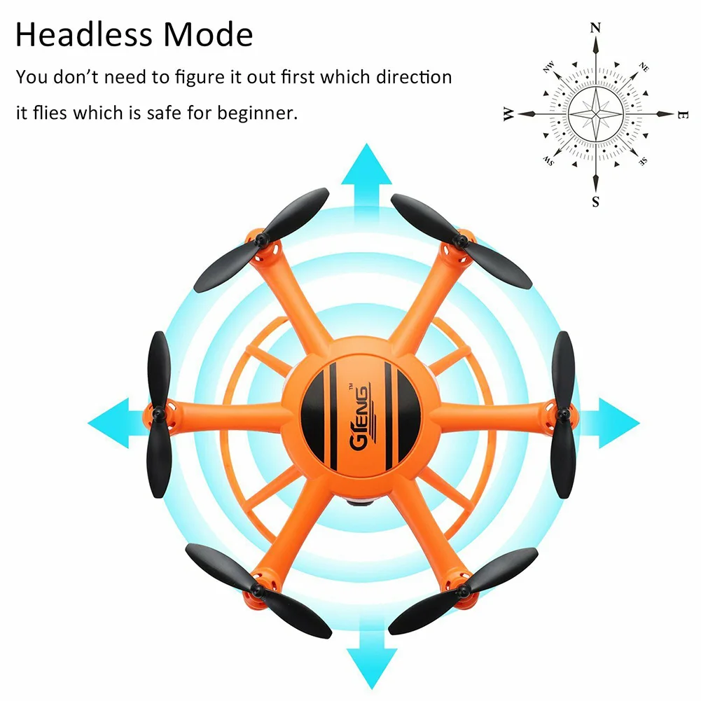 T907W ABS селфи Мини wifi FPV HD камера Led игрушки 6 оси 4 канала высота удержания вертолет Безголовый режим RC Квадрокоптер Дрон