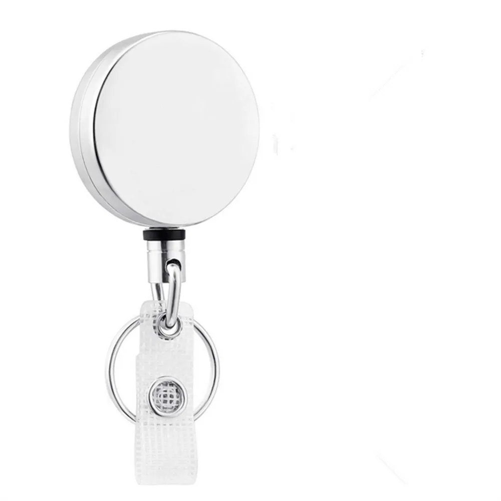 Retractable ID Card Badge Reel Metal Anti-Lost Clip Retractable Door Pass  Holder Chain Work Card