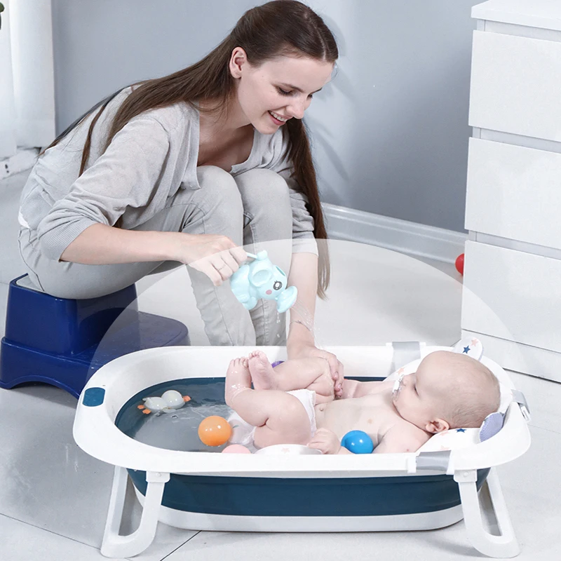 Surichinmoi Of later pad Grote Opvouwbare Baby Bad Zwembad Draagbare Bad Emmer Pasgeboren Baby  Zwemmen Tubs Kinderen Antislip Kids Water spelen Zwembad - AliExpress