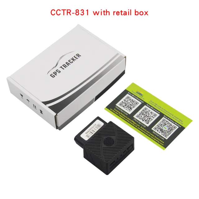 with box OBD II gps трекер CCTR-831 умное устройство слежения Автомобильное устройство подключи и играй система слежения gps для автомобиля - Цвет: with box