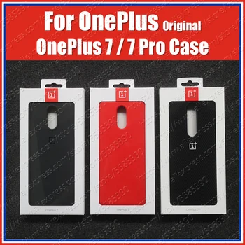 Перейти на Алиэкспресс и купить Блокированная коробка 7Pro официальный Oneplus 7 Pro Чехол Оригинальный 3D закаленное стекло Защита экрана нейлон песчаник Oneplus 7 Karbon бампер