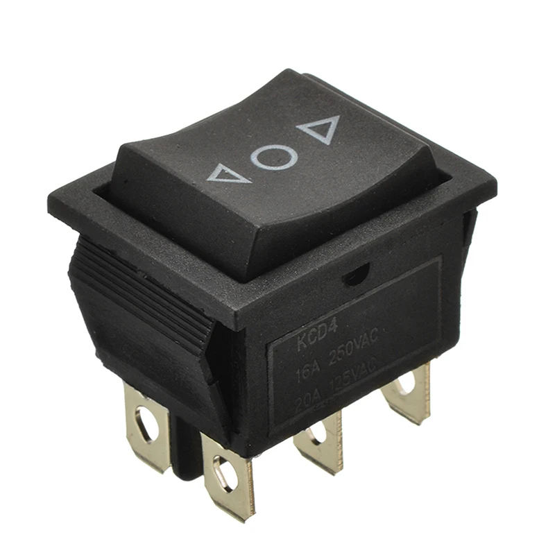 1pc Car 3 Position 6Pin On Off On DPDT Momentary Rocker Switch Control Button Power Window Accessories