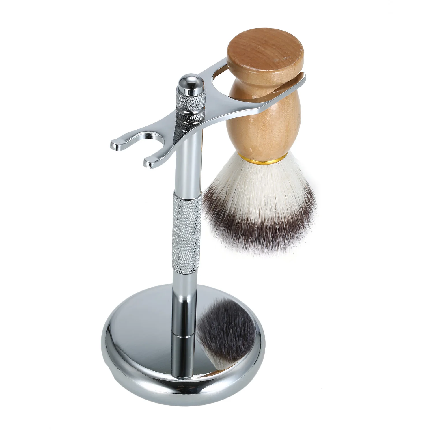 Хром бритвы и щетки стенд с рисунком «усы» и безопасная бритва стенд продлевает срок службы вашей бритве дополнительной устойчивости 2 зубец стеллаж для выставки товаров
