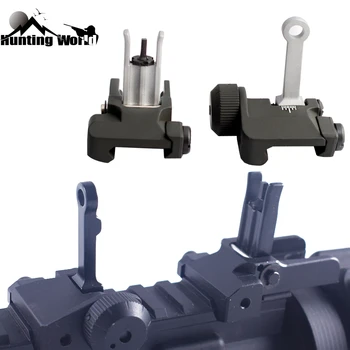 

Tactical KAC 300M Folding Flip Up Front Rear Iron Sight Set for Hunting Airsoft Shooting Rifle Accessory Dropshipping