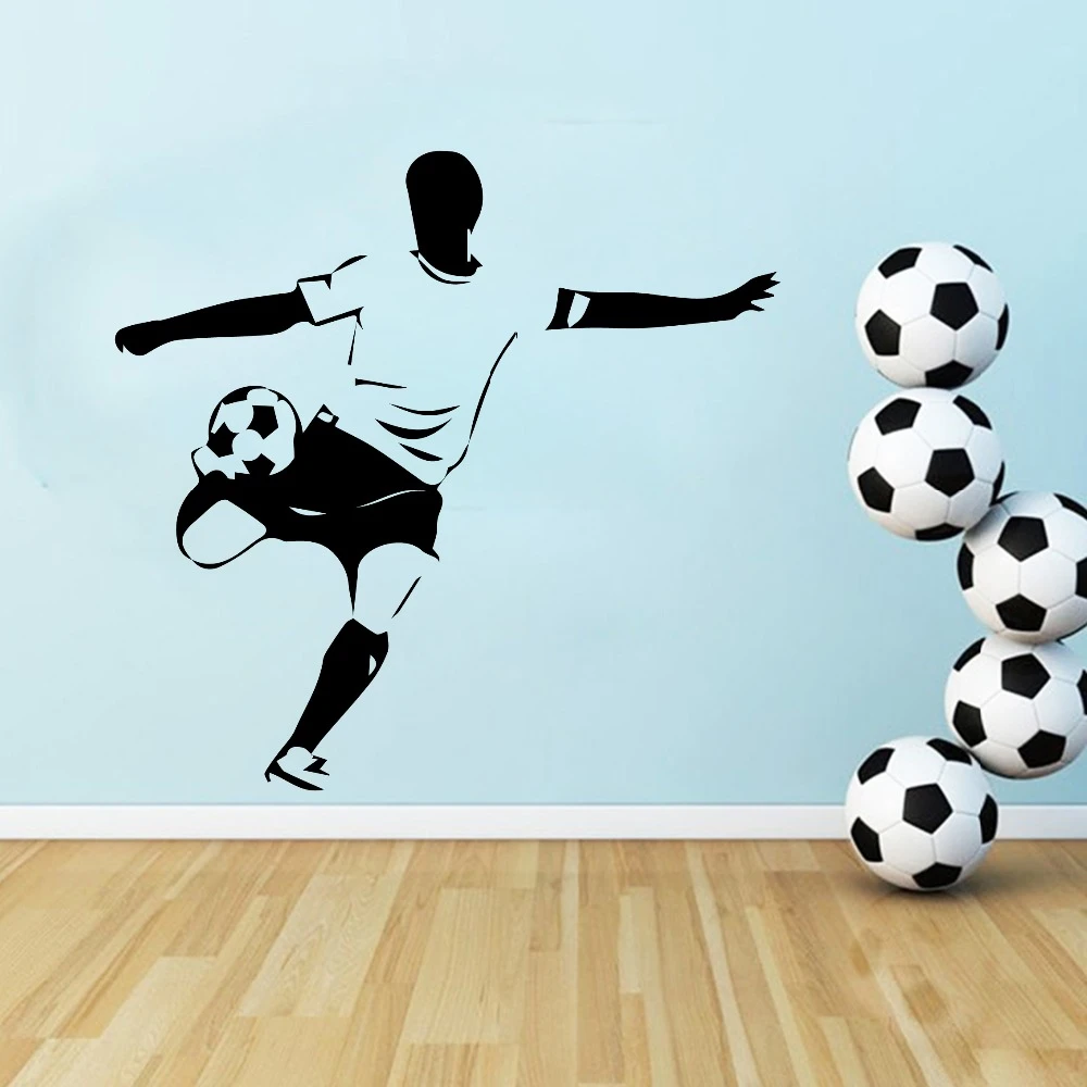Autocollant Mural D Art De Football De Passion Pour Adolescent Papier Peint Adhesif En Pvc Pour Chambre D Enfant Decor De Chambre D Enfant Aliexpress