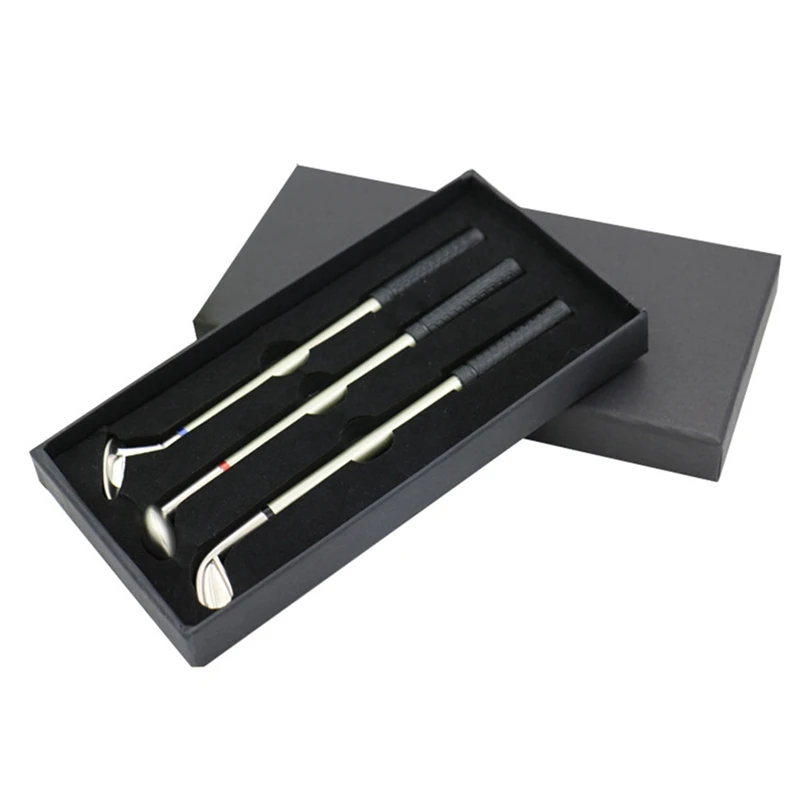 

Golf Club Putter Ball Pen Ballpoint Pen Golfers Gift Box Set Desktop Decor for School Supplies Stationery free shipping