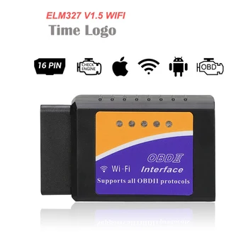 

ELM327 WIFI V1.5 OBD2 Scanner Car Fault Code Reader OBDII Scaner Adapter Auto Diagnostic Scan Tool for IOS Android