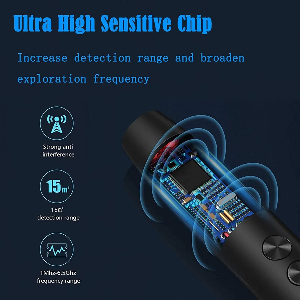 ONLIVING-Detector portátil antiespía para cámara, Mini Detector de señal de Audio inalámbrica, señal GPS, cámara oculta - Imagen 2