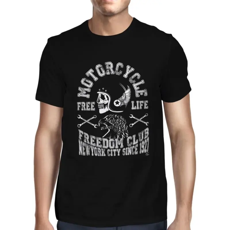 1Tee Мужская Байкерская футболка Freedom Club | одежда