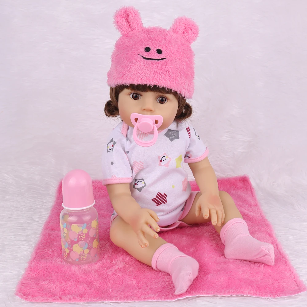 NPKDOLL Reborn Baby 18 дюймов Полностью виниловые реалистичные игрушки Bebe для детей детские поддельные детские развивающие ванны для детей Playmate Babe Boneca