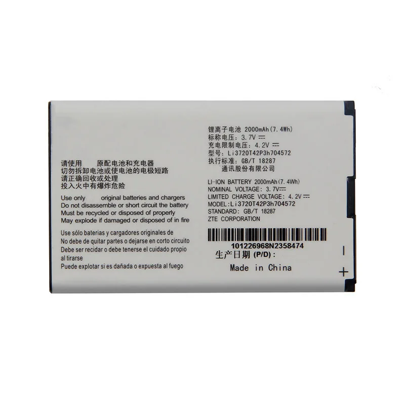 Li3720T42P3h704572 телефон батарея для zte MF90M MF91 MF90 4G wifi маршрутизатор