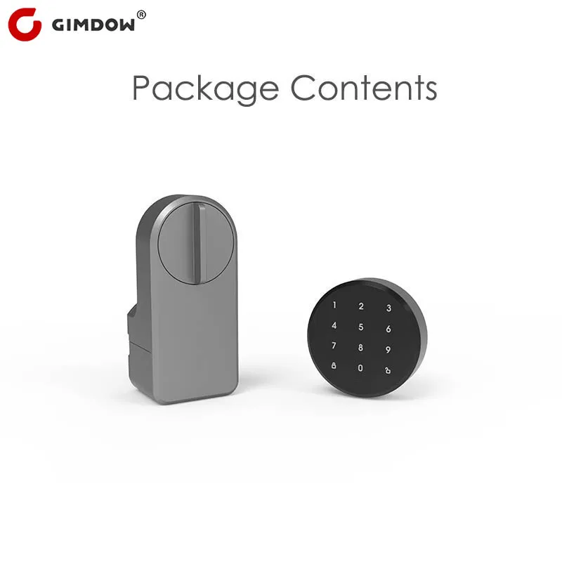 smart door knob GIMDOW smart door lock Digital Password Bluetooth-compatible Intelligent Sticker Installation Tuya smart APP Electronic  Lock proximity card reader with keypad Access Control Systems