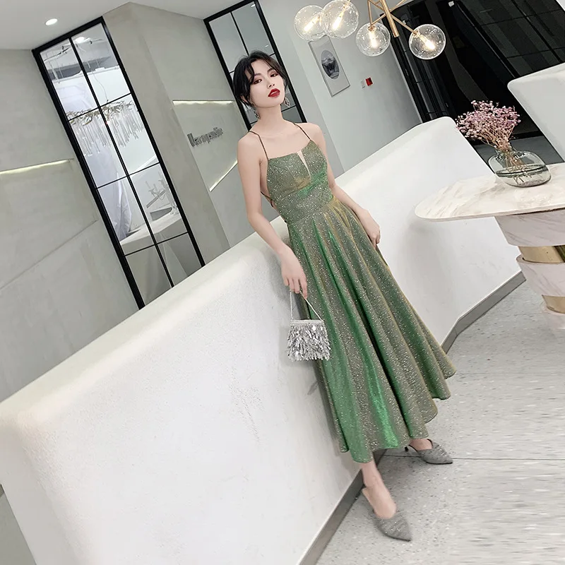 ES2703 новое вечернее платье длинное торжественное платье vestidos de fiesta вечернее платье с открытой спиной Вечерние платья для особых случаев - Цвет: ankle length