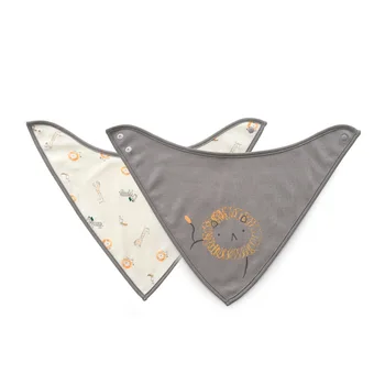 

Sheng Zerka BABY'S Triangular Hood Baby Products Kids' Bib Bib 0-1-Year-Old Cartoon Bibs 2-piece Pack Set