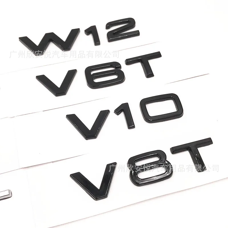 Логотип автомобилей audi V6T V8T V10 W12 слово знак модифицированное КРЫЛО боковой ярлык излучения Стандартный хвост бирка стерео бампер наклейки
