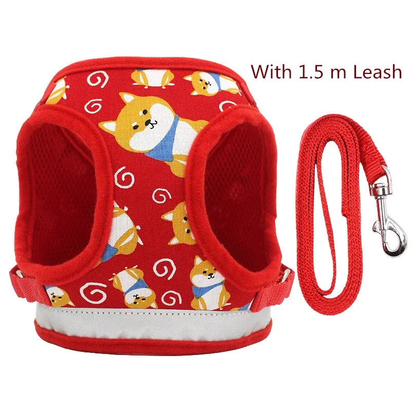 Милая маленькая собачка жилетка поводок для собак нагрудный ремень ошейник