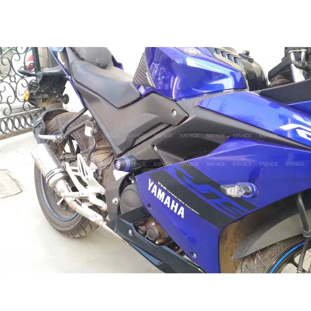 Рамка слайдер Крушение протектор для YAMAHA YZF R15 V3- 18 19 YZFR15 аксессуары для мотоциклов катушки защита от падения POM