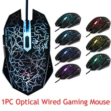 1 шт. 6 цветов USB 2,0 Проводная обесцвечивающая мышь подсветка оптическая игровая мышь для эргономичных ПК периферийных устройств аксессуары