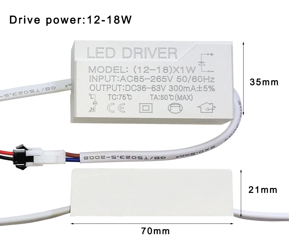 Светодиодный драйвер 300mA 1 Вт 3 Вт 5 Вт 7 Вт/12 Вт/18 Вт/24 Вт/25 Вт 36 Вт светодиодный s Питание блок AC85-265V трансформаторы систем освещения для Светодиодный Мощность огни