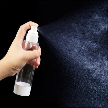 

Transparent Empty Spray Bottles White Tablet Vacuum Spray Bottle Cosmetic Bottle Plastic Mini Empty Cosmetic Containers