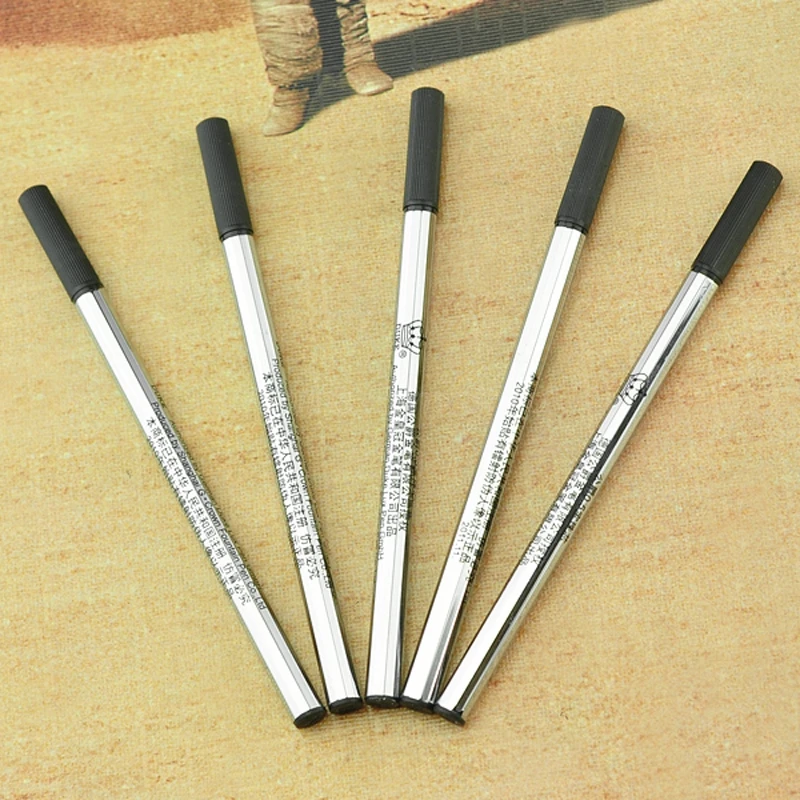 Professional 5 PCS Duke Rollerball Pen Black Ink Refills 0.7mm, Push Type Length 110 mm Wholesale Price calt professional position displacement sensor push pull output a b z optic draw wire encoder cesi s2000p
