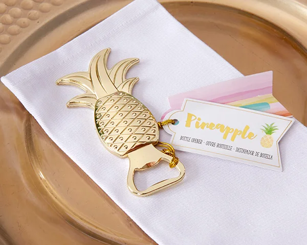 

(25 Pieces/lot) Newest Wedding Gift of Gold Pineapple Bottle Opener Bridal Shower favors For Beer Wedding Decoration Favors