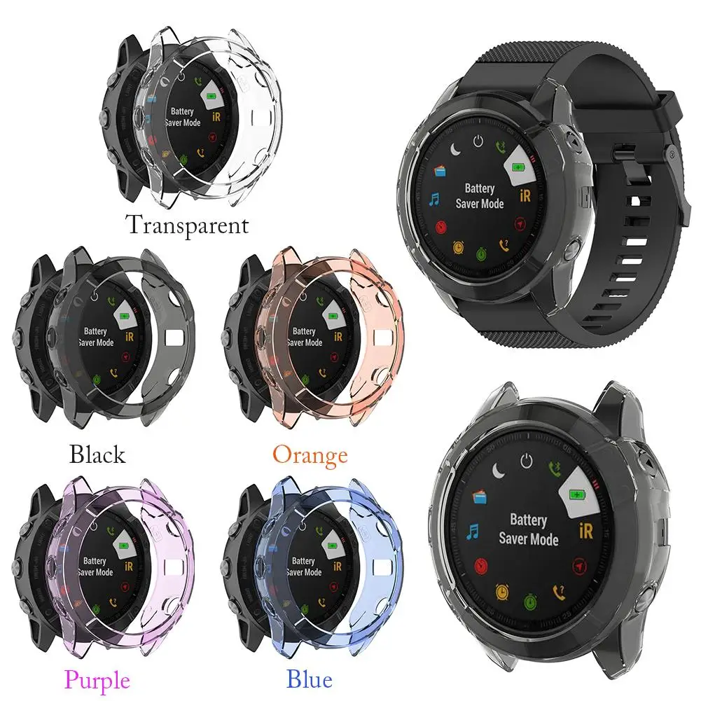 Ультратонкий Мягкий ТПУ защитный чехол для Garmin Fenix 6X Смарт-часы защита от падения силиконовый чехол s