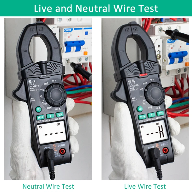 

Multimeter Voltmeter Clamp Meter DC AC Current Voltage Ampere NCV Ohm Tester Electrician Tool Multi-function Diode Fire Wire Tes