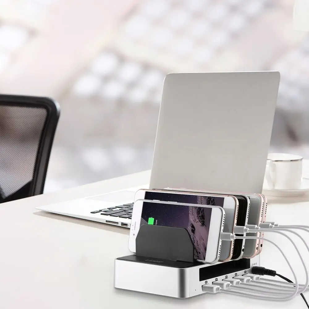 Универсальная 5 портов usb зарядная станция Съемная USB Настольная зарядка подставка держатель быстрое зарядное устройство для мобильного телефона планшета