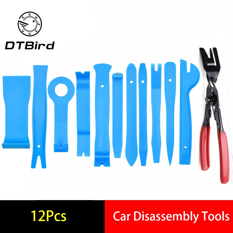 

12Pcs/set Car Radio Removal Tool Open Lamp Clamp Set Tools Car Interior Modification Disassembly Maintenance Pry Tool