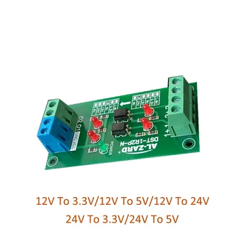 

2 Channel Optocoupler Isolation Board PLC Signal Level Voltage Conversion Module 12V To 5V/12V To 24V/24V To 3.3V/24V To 5V