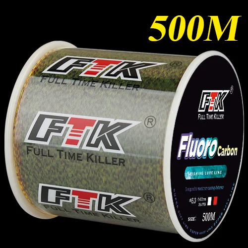 FTK 500m Fishing Line Invisible Carbon Fiber Speckle Fluorocarbon