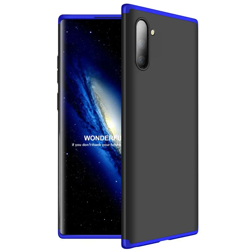 Для samsung Galaxy S6 S7 S8 S9 S10 Edge Plus чехол Роскошный 360 градусов, ПК Матовый для A6 A7 A8 A9 A9s Plus Pro чехол для телефона - Цвет: Blue-Black