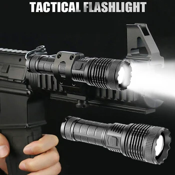 

4-core XHP70.2 Powerful Led Flashlight tactical USB Rechargeable Power Bank Battery Flash Light Torch Aluminum Zoomable Litwod