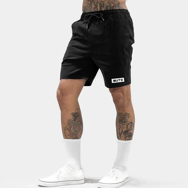 Мужские летние новые шорты для фитнеса, Модные дышащие быстросохнущие спортивные шорты для бодибилдинга